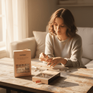 Febble - Oval Classic French Line Press-On Nails